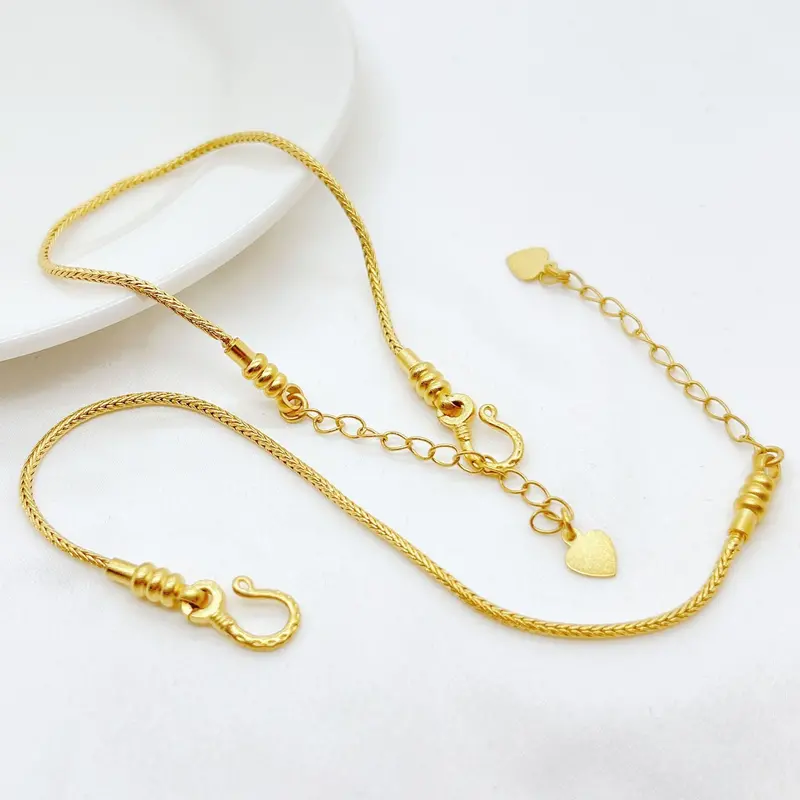 Ancient-Style Alluvial Gold Snake Bone Bracelet Kit – Diy Beaded Jewelry 1