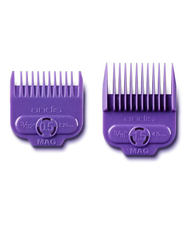 Andis Single Magnetic Dual-Guide Comb Set – Sizes 0.5 & 1.5 (Model 66560) 1