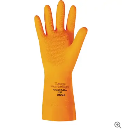 Ansell 208 Series Orange Heavy-Duty Work Gloves – Size 10 1