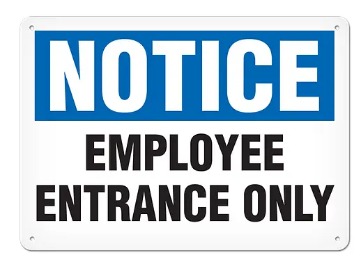 Authorized Personnel Only Sign – 10" X 14" Plastic Notice Board 1