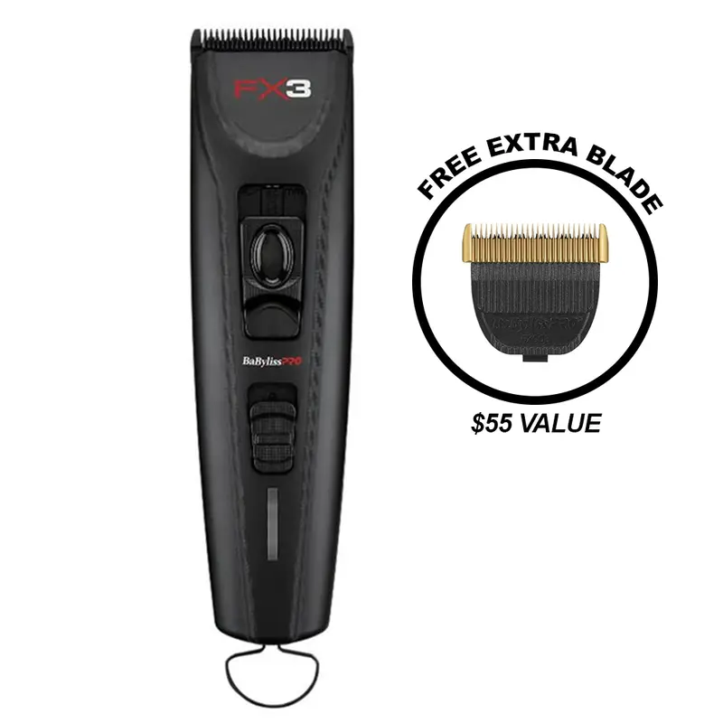 Babylisspro Fx3 Matte Black Cordless Clipper (Fxx3Cb) With Complimentary Dlc/Titanium Fade Blade (Fx903G) 1