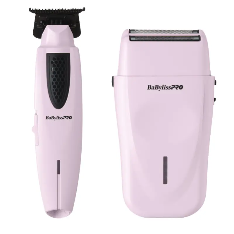 Babylisspro Lithiumfx+ Limited Edition Set – Cordless Trimmer + Double Foil Shaver In Pink (Fx73Fstpkmp) 1