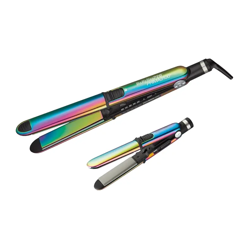 Babylisspro Nano Titanium Prima Flat Iron Duo Set – Iridescent 1" & ¾" Combo (Bntpk1Rb) 1