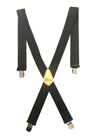 Berne 2-Inch Suspenders – Matte Black, 46-Inch Length 1