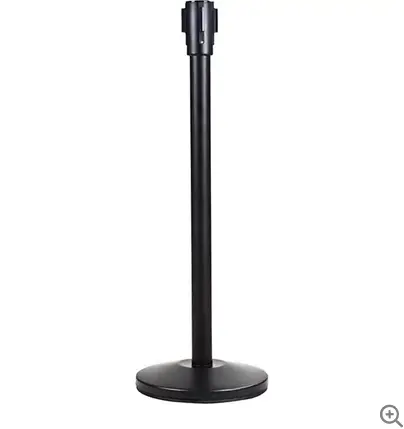 Black Barrier Receiver Post For Crowd Control Systems 1