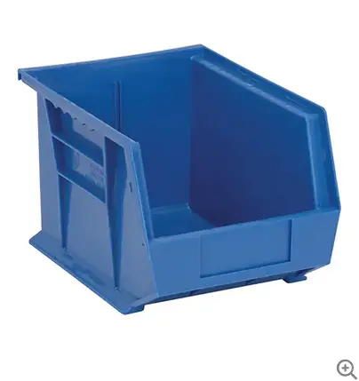 Blue Parts Bin – 8" W × 11" D × 7" H Stackable Design 1