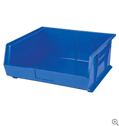 Blue Stackable & Hangable Storage Bin – 16.5" W × 7" H × 14.75" D 1