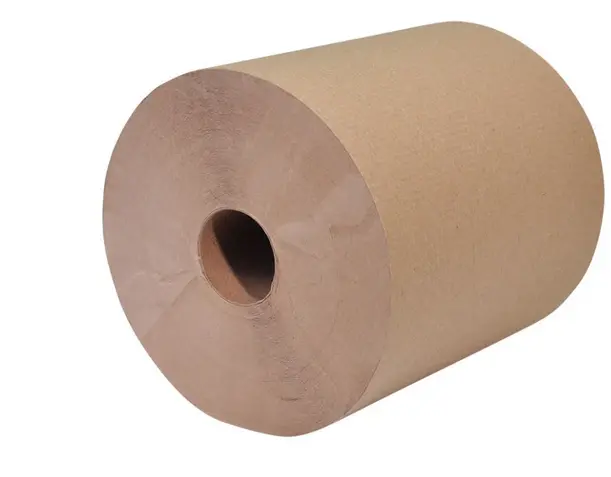 Brown Kraft Paper Towel Roll – 8 Inches Wide × 800 Feet, 6 Rolls Per Case 1