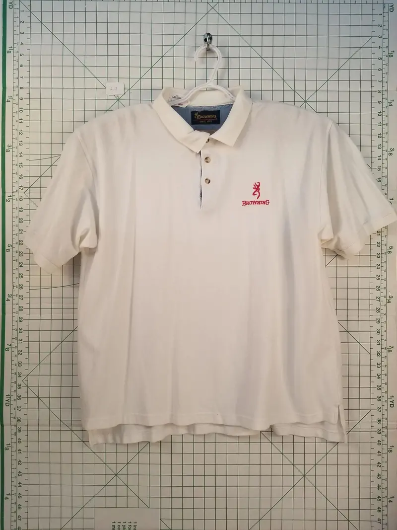 Browning White Embroidered Performance Polo 1