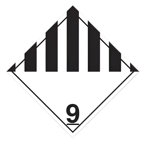 Class 9 Miscellaneous Hazard Placard – Adhesive Vinyl 1