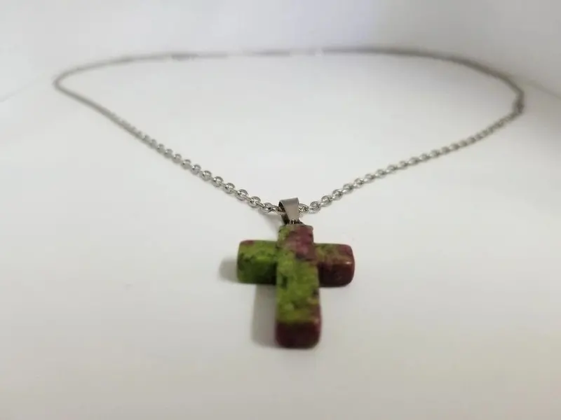 Clear Quartz Crucifix Pendant On Sterling Silver Chain 1