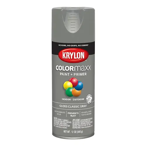Colourmax Paint & Primer – Gloss Pewter Grey, 340 G, 6-Pack 1