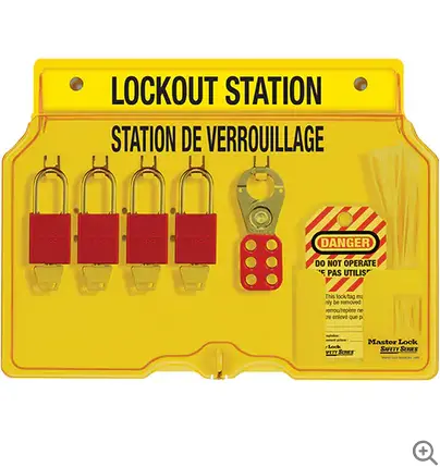 Compact Lockout Station – 4-Padlock Capacity With Organizer Tray 1