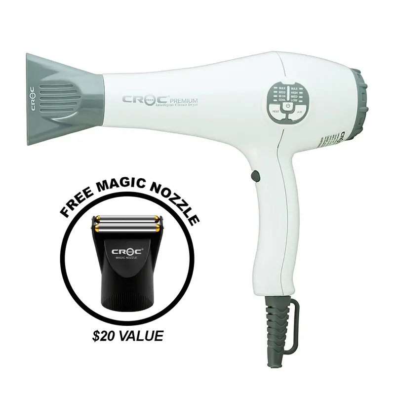 Croc Ic Premium Hair Dryer With Bonus Magic Nozzle 1