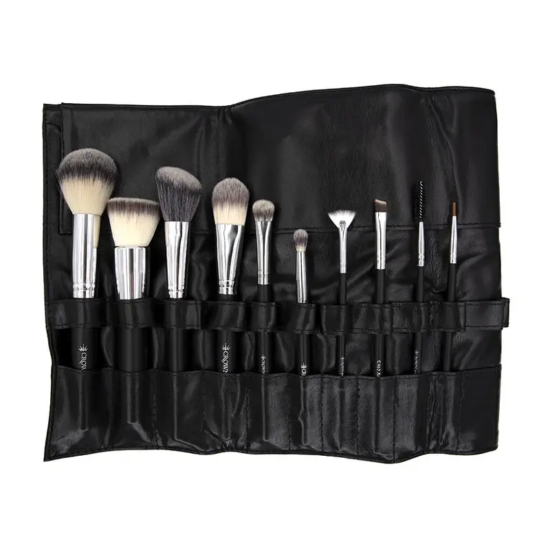 Crown Pro 10-Piece Synthetic Brush Set – Professional Salon Brushes (Model 516) 1