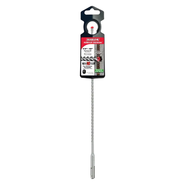 Diablo Sds-Plus 4-Cut Fluted Chisel – 1/4" × 10" × 12" 1