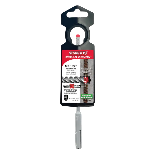 Diablo Sds-Plus 4-Cut Fluted Chisel – 1/4" × 4" × 6" 1