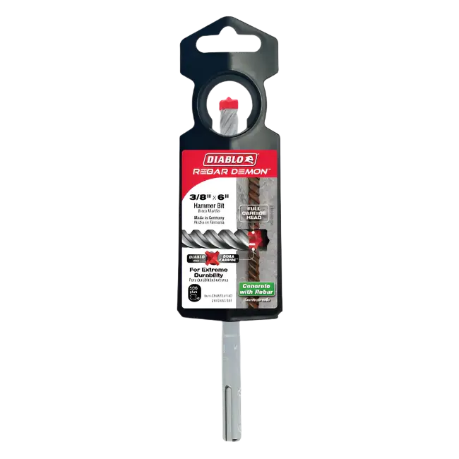 Diablo Sds-Plus 4-Cut Fluted Chisel – 3/8" × 4" × 6" 1