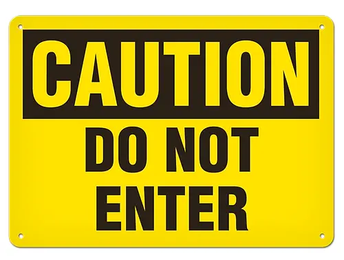 Do Not Enter Caution Sign – 10" X 14" High-Visibility Plastic 1