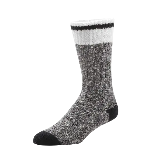 Duray Classic Camping Sock – Grey/Black Blend For All-Season Outdoor Use 1