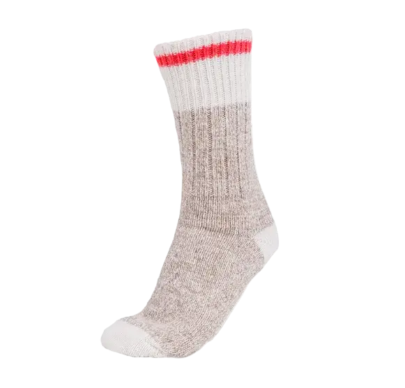Duray Classic Work Sock Pack – Grey/Red, 3-Pair Heavy-Duty Set 1