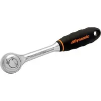Dynamic 1/4" Drive 72-Tooth Chrome-And-Black Comfort-Grip Ratchet 1