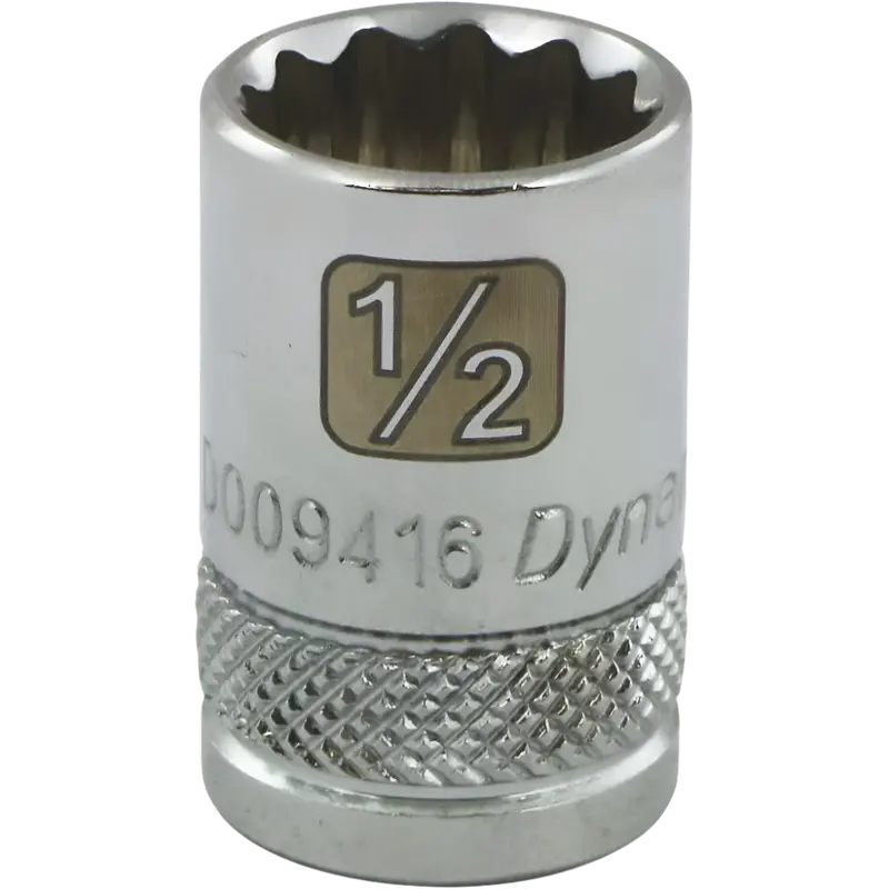 Dynamic 3/8" Drive 12-Point Sae Socket – Chrome Finish (Single) 1