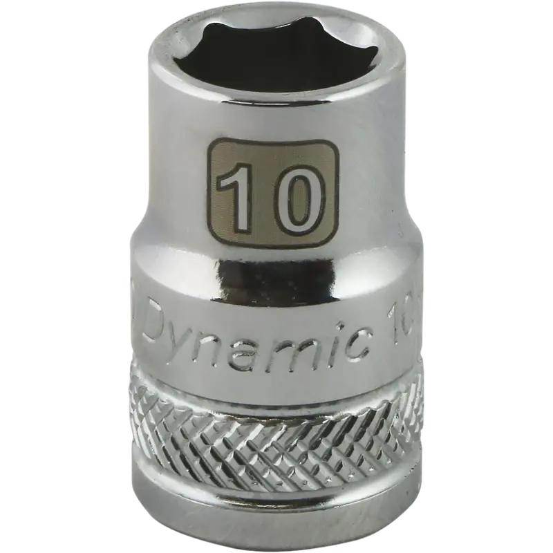 Dynamic 3/8" Drive 6-Point Metric Socket – Chrome Finish (Single) 1