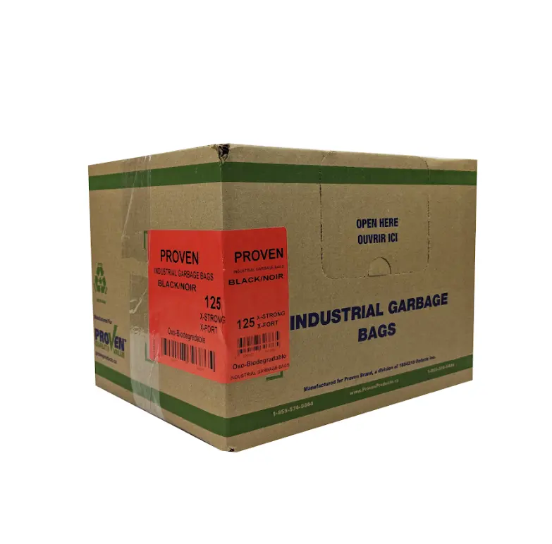 Ecologo-Certified Extra-Strong Black Trash Bags – 35 In X 50 In 1