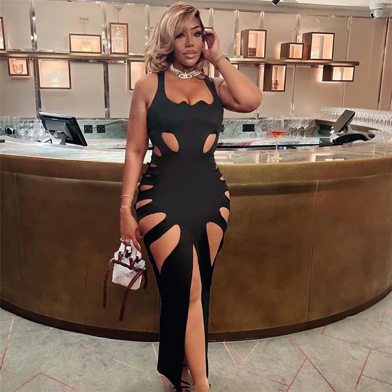 Elegant Slit Long Dress For Women 1