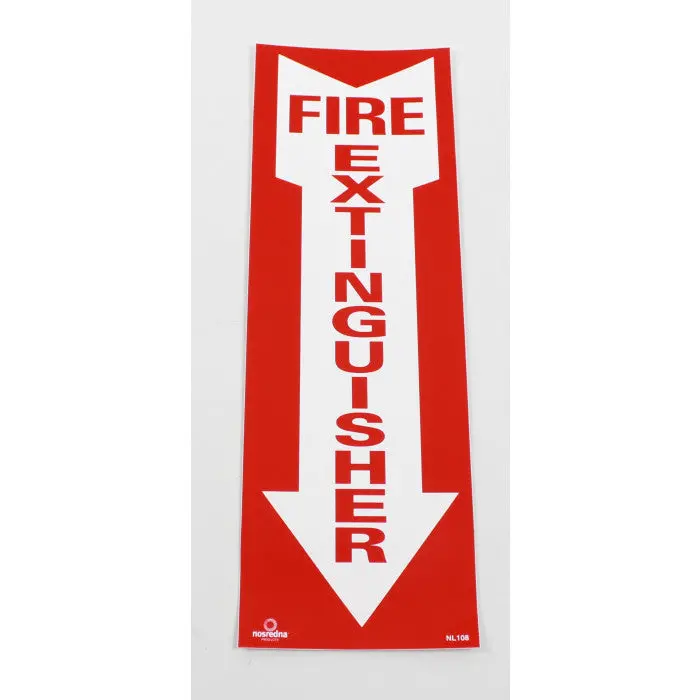 Fire Extinguisher Identification Sticker – 4" X 18" 1