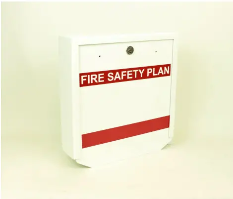 Fire Safety Plan Display Box – 13 X 13 X 4.5 Inches, Wall-Mountable 1