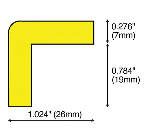 Flexible 'E' Profile Soft-Edge Bumper Strip – 1-Meter Length 1