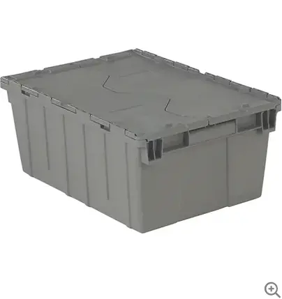 Flipak Heavy-Duty Storage Container – 21.9" X 15.2" X 9", Gray 1