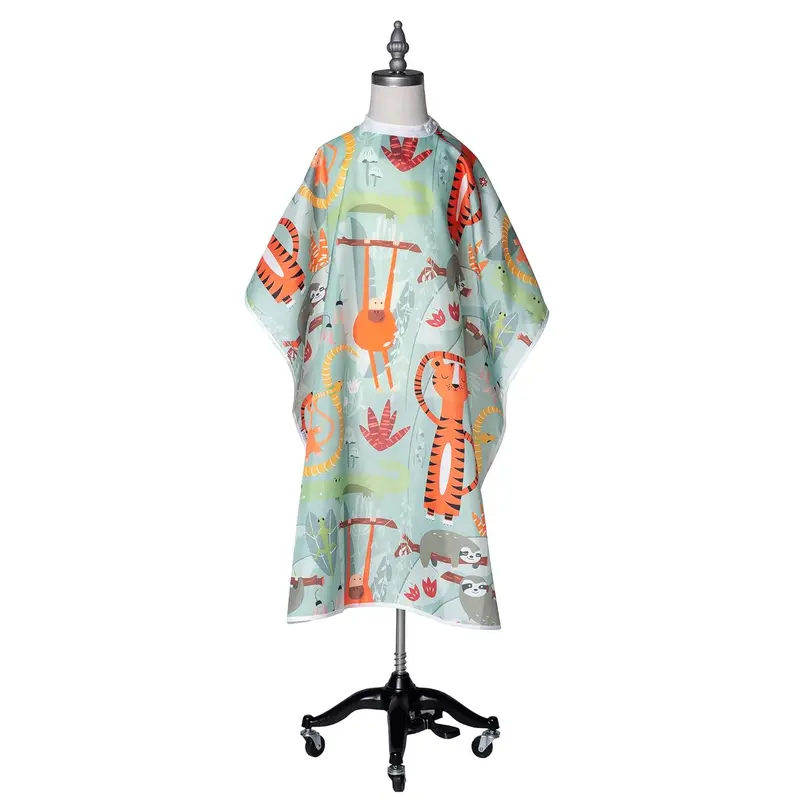 Fromm Kids Haircut Cape – Vibrant Jungle Print, Child-Sized 1