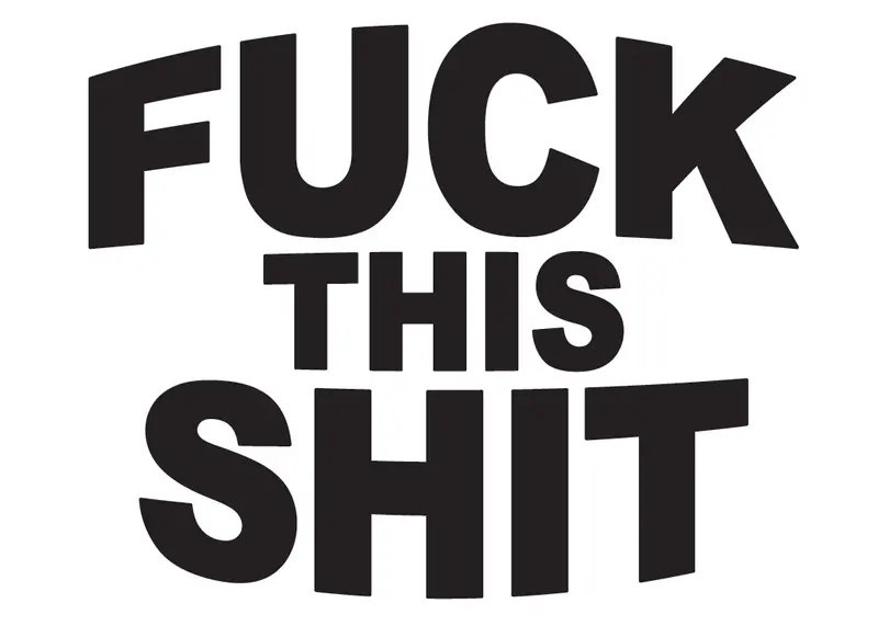 'Fuck This Shit' Jumbo Magnet – Kalan Bold Statement Decal 1