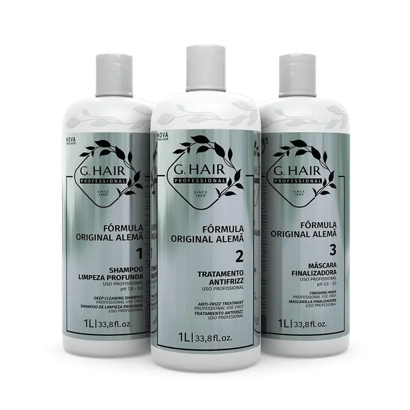 G.Hair German Keratin Smoothing Treatment Kit – Professional 3-Liter System (3 × 33.8 Oz) 1