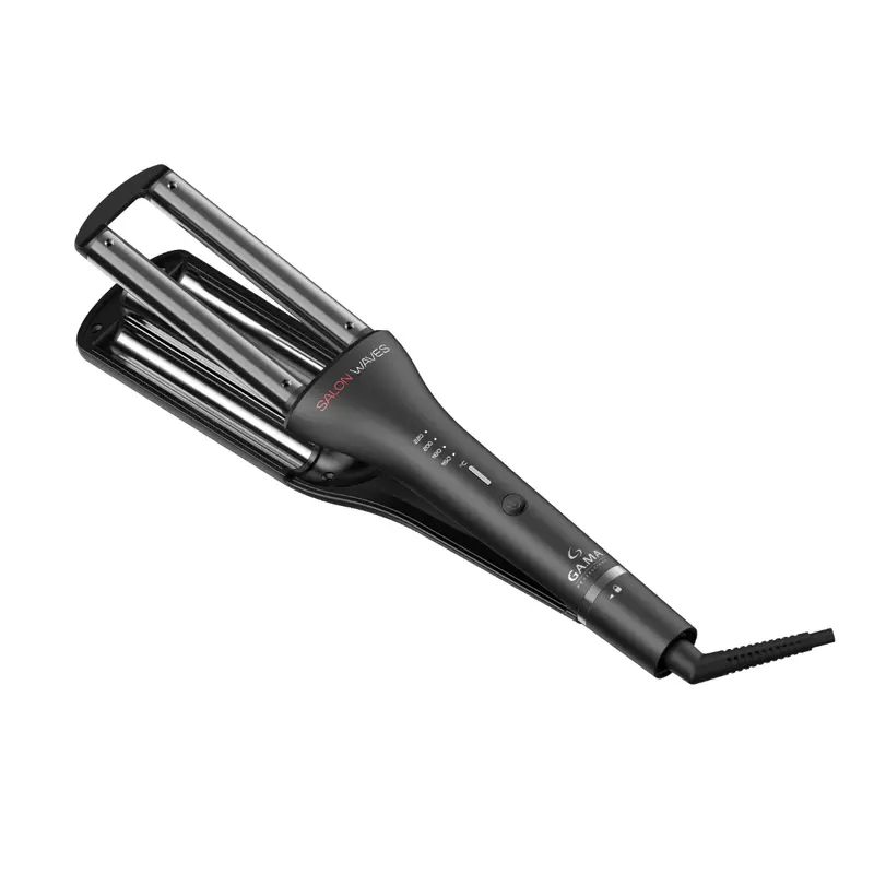 Gama Italy Salon Waves Led Waver Iron – Silk-Chrome Curling Iron With Precision Heating 1