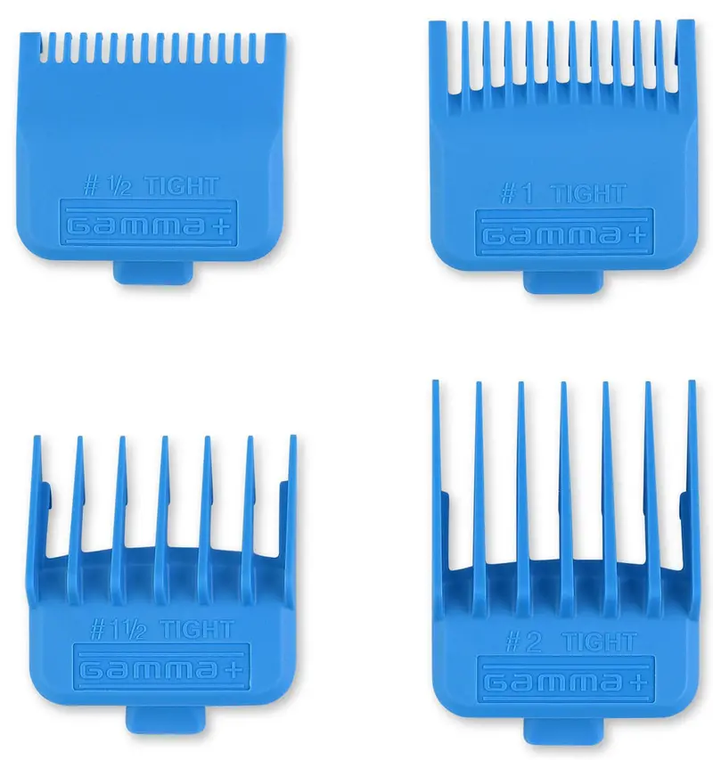 Gamma+ Dub Magnetic Tight Clipper Guards – Cyan Blue 4-Piece Set (Gptgb) 1