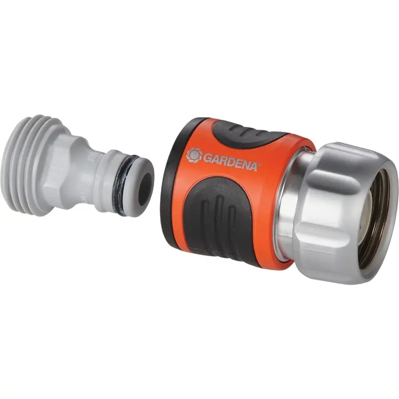 Gardena Premium Quick-Connect Kit – Metal Male & Female Fittings For Garden Hoses 1