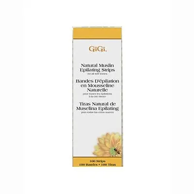 Gigi Small Natural Muslin Wax Strips – 100-Piece Refill Pack 1