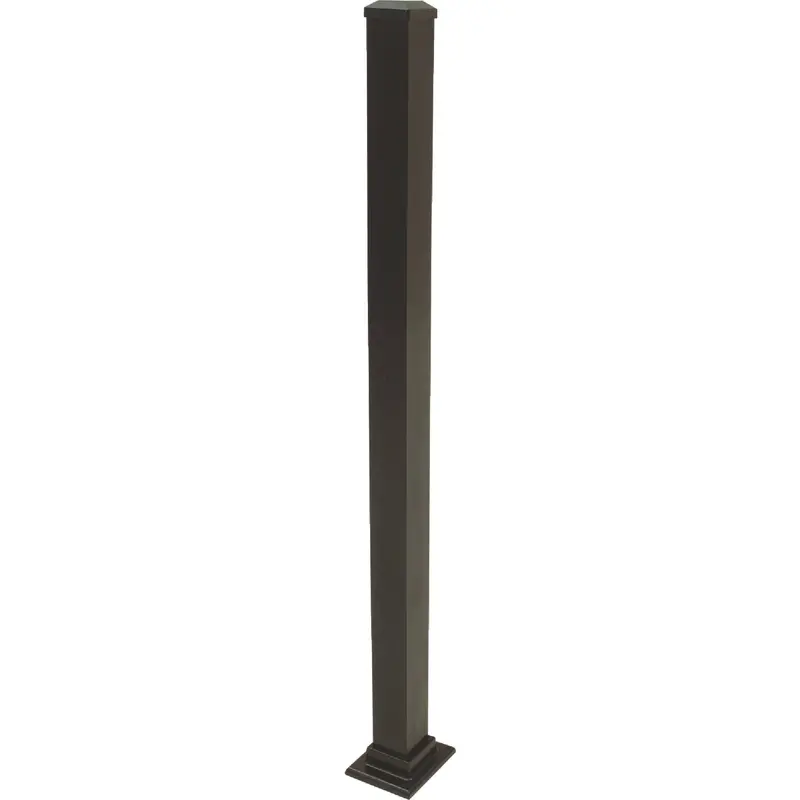 Gilpin Summit Black Aluminum Railing Newel Post – 2.5" X 2.5" X 37" 1