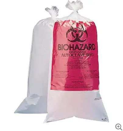 Heavy-Duty Biohazard Disposable Bags – 24" × 12", 100 Per Pack 1