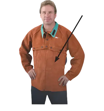 Heavy-Duty Leather Welding Bib – 14" Coverage 1