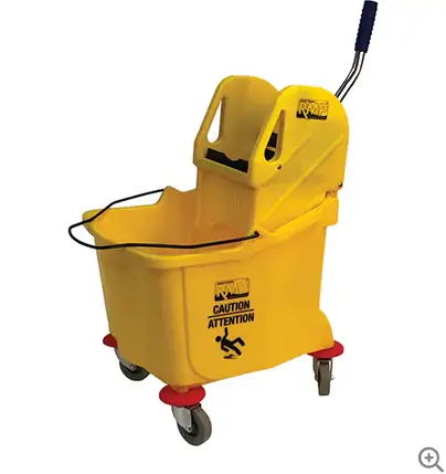 Heavy-Duty Mop Bucket And Wringer System With Rolling Base 1