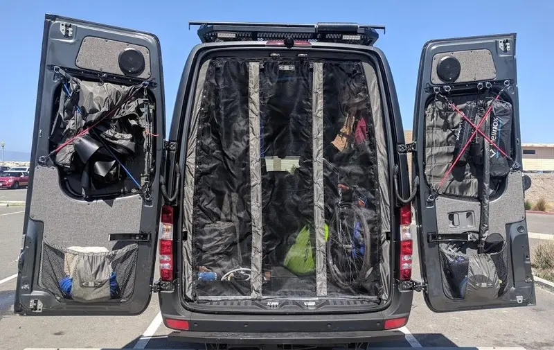 High-Roof Rear Door Bug Screen Net – Compatible With 2007–2018 Sprinter Vans 1