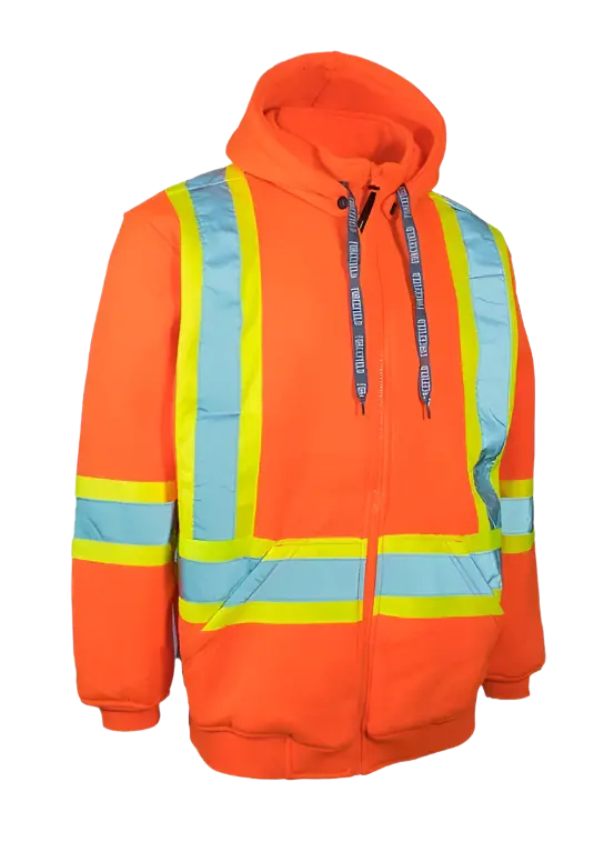 High-Visibility Orange Detachable Hoodie – Csa Certified, 4" Tape 1