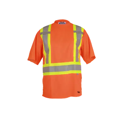 High-Visibility Short-Sleeve Safety Shirt – Orange 1