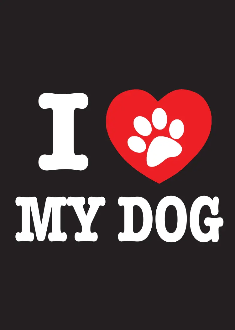 'I Heart My Dog' Jumbo Magnet – Kalan Canine Companion Decal 1