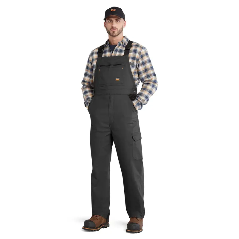 Ironhide Unlined Bib Overalls – Grey, Large (36–38 Waist) 1